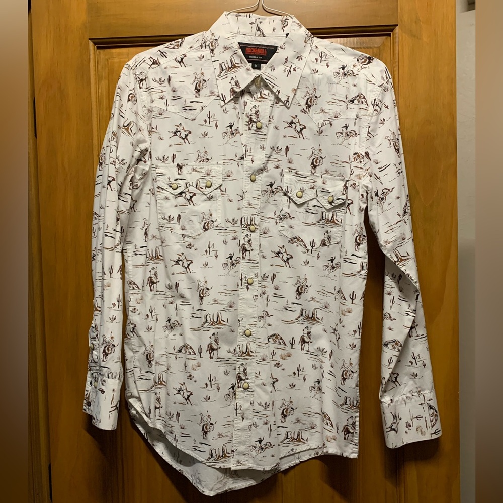 Rock and Roll Denim Men’s Button Down Shirt